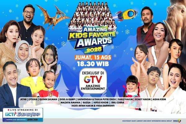 Bertabur Bintang & Keluarga Selebriti di Amazing Kids Favorit Awards GTV, Awarding Show Bertema Ice World Pertama di TV Indonesia Bertabur Bintang & Keluarga Selebriti di Amazing Kids Favorit Awards GTV, Awarding Show Bertema Ice World Pertama di TV Indonesia