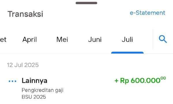 BSU 2025 Sudah Cair, Pemilik Rekening Bank Mandiri Cek Ada Uang Masuk Rp600 Ribu BSU 2025 Sudah Cair, Pemilik Rekening Bank Mandiri Cek Ada Uang Masuk Rp600 Ribu