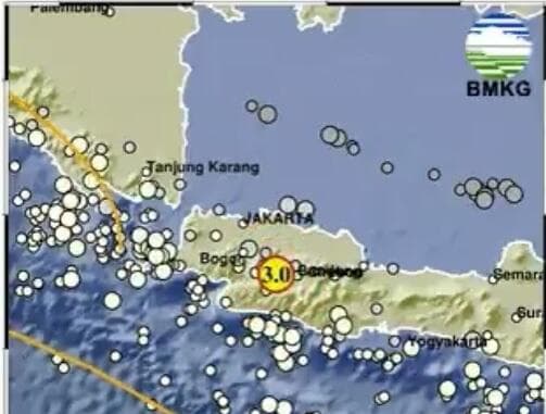 Gempa M3 Guncang Cianjur, Pusatnya di Darat Gempa M3 Guncang Cianjur, Pusatnya di Darat