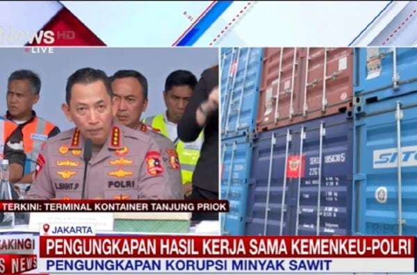 87 Kontainer Langgar Ekspor Turunan CPO, Kapolri: Kerugian Rp2,8 Triliun 87 Kontainer Langgar Ekspor Turunan CPO, Kapolri: Kerugian Rp2,8 Triliun