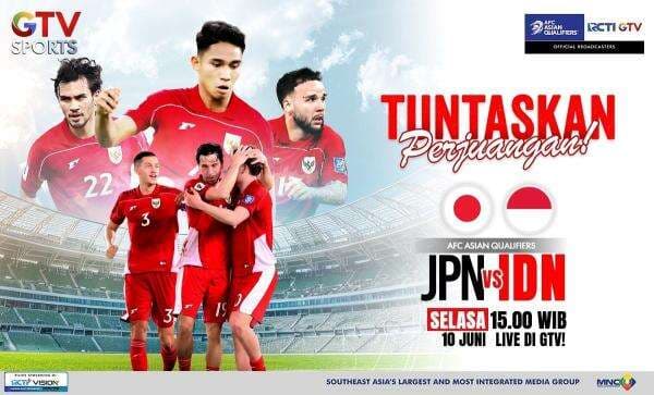 Daftar Saluran TV dan Live Streaming Resmi Jepang vs Indonesia, Cek di Sini! Daftar Saluran TV dan Live Streaming Resmi Jepang vs Indonesia, Cek di Sini!