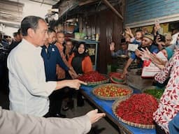 Cek Stok dan Harga Pangan di Pasar Karawang, Jokowi: Inflasi Akan Turun