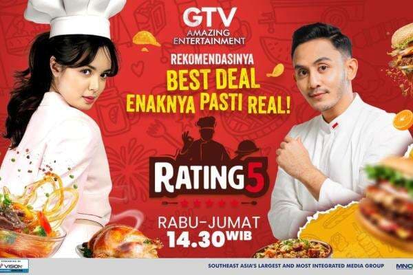 Cicipi Makanan yang Juara di Tiap Gigitan, Bareng Claudia Andhara dan Chef Firhan di Rating 5 GTV! Cicipi Makanan yang Juara di Tiap Gigitan, Bareng Claudia Andhara dan Chef Firhan di Rating 5 GTV!