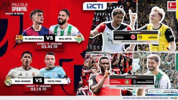 RCTI Siarkan Langsung Copa del Rey dan Bundesliga: Barcelona dan Real Madrid Beraksi RCTI Siarkan Langsung Copa del Rey dan Bundesliga: Barcelona dan Real Madrid Beraksi