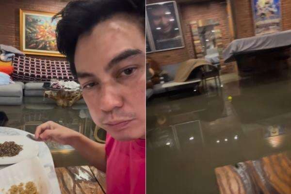 Curah Hujan Tinggi, Rumah Baim Wong Kebanjiran saat Sahur Curah Hujan Tinggi, Rumah Baim Wong Kebanjiran saat Sahur