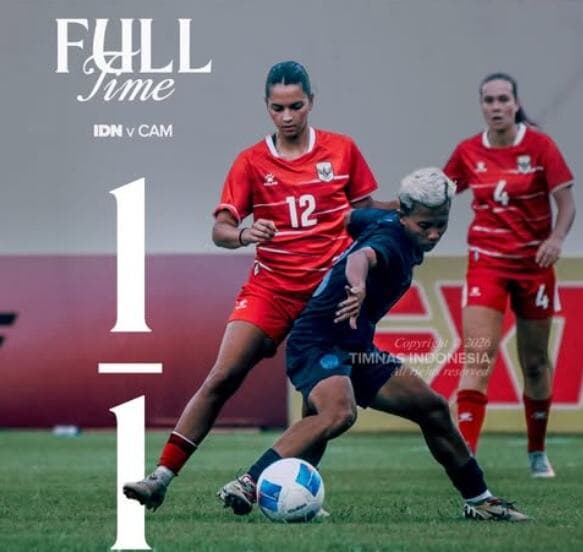 Hasil Timnas Putri Indonesia vs Kamboja di FIFA Matchday: Garuda Pertiwi Ditahan Imbang 1-1 Hasil Timnas Putri Indonesia vs Kamboja di FIFA Matchday: Garuda Pertiwi Ditahan Imbang 1-1