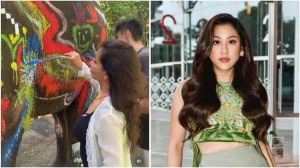 Sherina Munaf Murka Gajah di Mason Elephant Park and Lodge Bali Dicoret-coret Cat! Sherina Munaf Murka Gajah di Mason Elephant Park and Lodge Bali Dicoret-coret Cat!