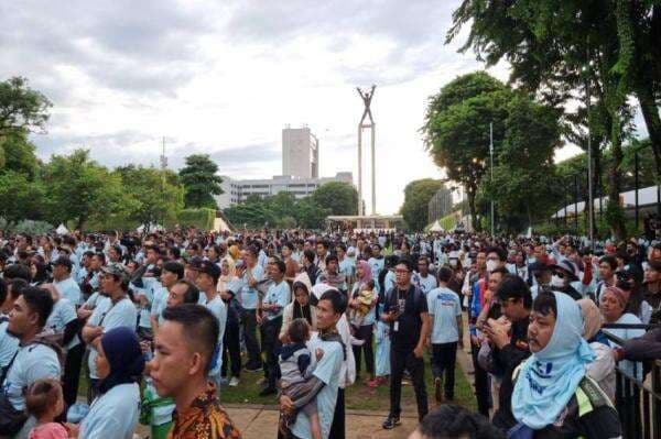 Datangi Lapangan Banteng, Komunitas Ojol Dambakan Parkir Gratis di Jakarta Datangi Lapangan Banteng, Komunitas Ojol Dambakan Parkir Gratis di Jakarta