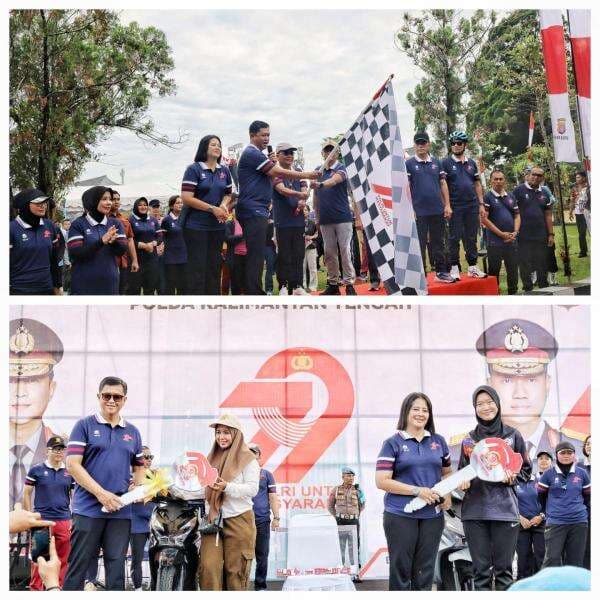 Ribuan Warga Meriahkan Jalan Sehat dan Sepeda Santai Hari Bhayangkara ke-79 di Polda Kalteng Ribuan Warga Meriahkan Jalan Sehat dan Sepeda Santai Hari Bhayangkara ke-79 di Polda Kalteng