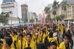 Demo Indonesia Gelap di Patung Kuda, Ribuan Mahasiswa Kritik Kebijakan Pemerintah Demo Indonesia Gelap di Patung Kuda, Ribuan Mahasiswa Kritik Kebijakan Pemerintah
