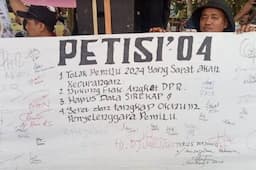 Demo KPU Lebak, Relawan Demokrasi Tolak Hasil Pemilu 2024
