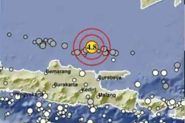 Gempa Hari Ini Magnitudo 4,8 Guncang Tuban Jatim Gempa Hari Ini Magnitudo 4,8 Guncang Tuban Jatim