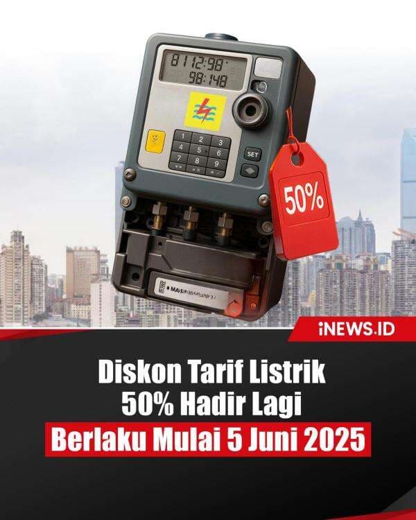 Infografis Diskon Tarif Listrik 50 Persen Hadir Lagi! Berlaku Mulai 5 Juni 2025 Infografis Diskon Tarif Listrik 50 Persen Hadir Lagi! Berlaku Mulai 5 Juni 2025