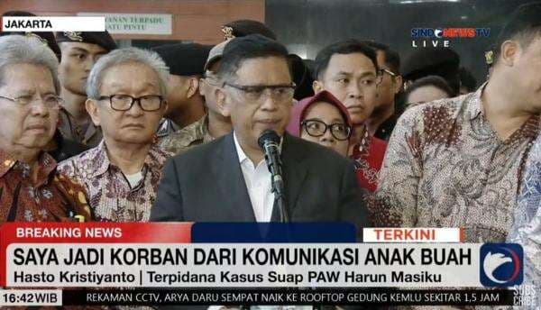 Divonis 3,5 Tahun Penjara, Hasto Kristiyanto: Saya Jadi Korban dari Komunikasi Anak Buah Divonis 3,5 Tahun Penjara, Hasto Kristiyanto: Saya Jadi Korban dari Komunikasi Anak Buah