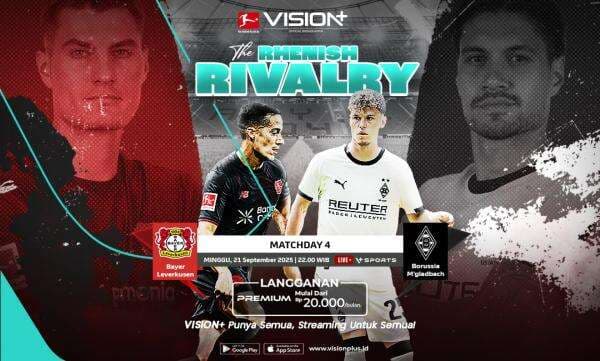 Jadwal dan Link Live Streaming Bayer Leverkusen vs Borussia Monchengladbach di Bundesliga 2025-2026, Klik di Sini! Jadwal dan Link Live Streaming Bayer Leverkusen vs Borussia Monchengladbach di Bundesliga 2025-2026, Klik di Sini!