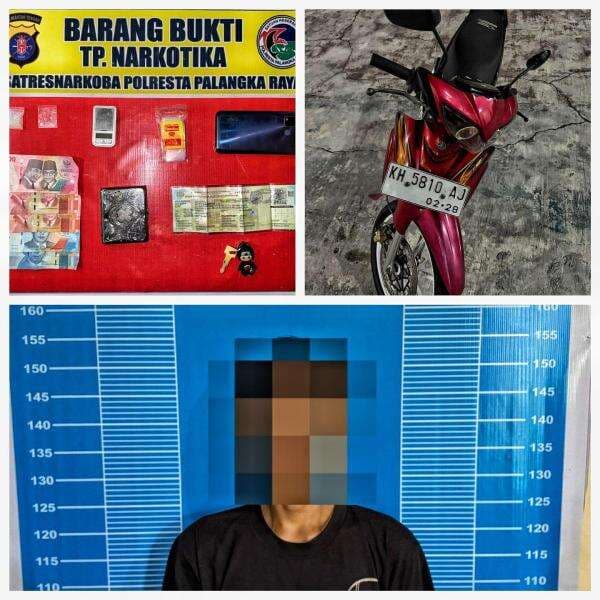 Satresnarkoba Polresta Palangka Raya Tangkap Pria Bawa 2,43 Gram Sabu di Tas Selempang Satresnarkoba Polresta Palangka Raya Tangkap Pria Bawa 2,43 Gram Sabu di Tas Selempang