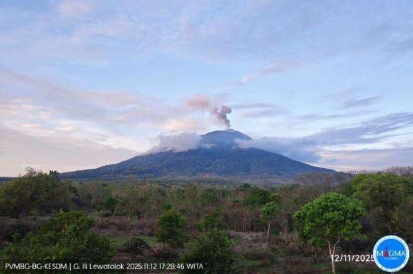 Gunung Ile Lewotolok di NTT Meletus, Muntahkan Kolom Abu Setinggi 300 Meter Gunung Ile Lewotolok di NTT Meletus, Muntahkan Kolom Abu Setinggi 300 Meter
