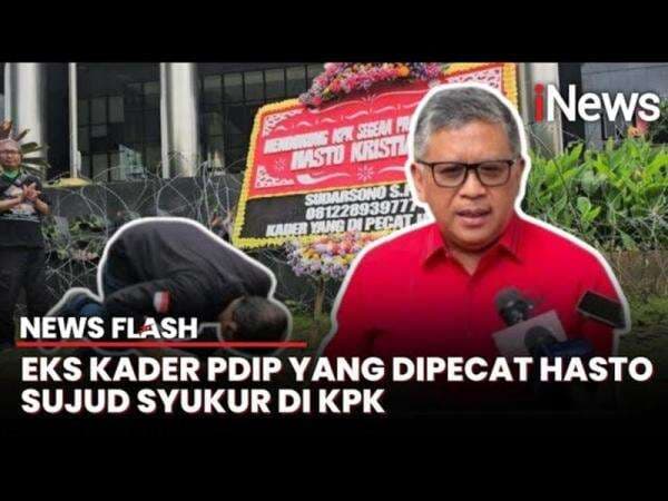 Eks Kader PDIP yang Dipecat Hasto Sujud Syukur di KPK usai Praperadilan Tak Diterima Eks Kader PDIP yang Dipecat Hasto Sujud Syukur di KPK usai Praperadilan Tak Diterima