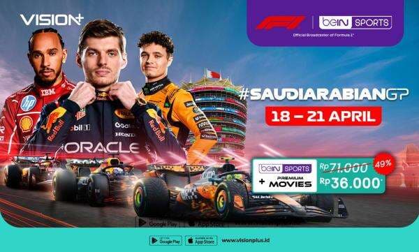 Jadwal dan Link Live Streaming F1 GP Arab Saudi 2025 di Vision+ Jadwal dan Link Live Streaming F1 GP Arab Saudi 2025 di Vision+