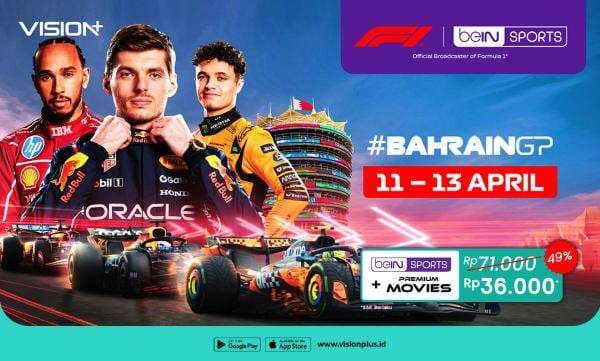 Jadwal dan Link Live Streaming F1 GP Bahrain 2025 di Vision+ Jadwal dan Link Live Streaming F1 GP Bahrain 2025 di Vision+