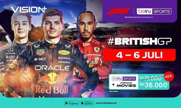 Jadwal dan Link Live Streaming F1 GP Inggris 2025 di Vision+, Siapa Tercepat di Silverstone? Jadwal dan Link Live Streaming F1 GP Inggris 2025 di Vision+, Siapa Tercepat di Silverstone?