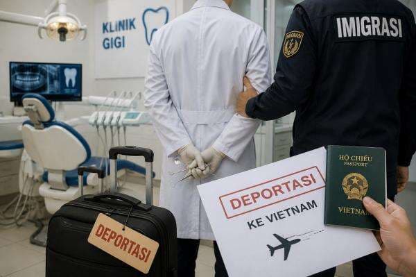 Dokter Gigi asal Vietnam Dideportasi ke Negaranya, Ketahuan Buka Praktik Tak Berizin di Ciputat Dokter Gigi asal Vietnam Dideportasi ke Negaranya, Ketahuan Buka Praktik Tak Berizin di Ciputat