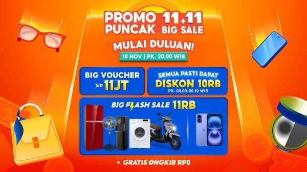 Puncak Shopee 11.11 Big Sale 2025 Hadirkan Segudang Penawaran dan Promo Spesial Puncak Shopee 11.11 Big Sale 2025 Hadirkan Segudang Penawaran dan Promo Spesial