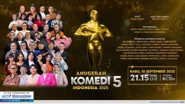 Tayang Malam Ini, Indro Warkop hingga Opie Kumis Meriahkan Malam Puncak ANUKOM 2025 Tayang Malam Ini, Indro Warkop hingga Opie Kumis Meriahkan Malam Puncak ANUKOM 2025