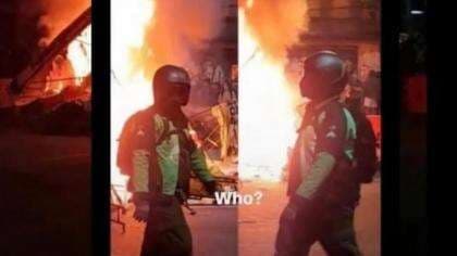 Berjaket Ojol, Polda Jatim Dalami Foto Viral Terduga Pelaku Pembakaran Gedung Negara Grahadi Berjaket Ojol, Polda Jatim Dalami Foto Viral Terduga Pelaku Pembakaran Gedung Negara Grahadi