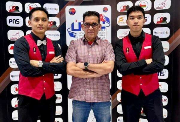 Tim Snooker Indonesia Lolos ke Babak Top 12 Oman World Cup Usai Kalahkan Bahrain 3-1 Tim Snooker Indonesia Lolos ke Babak Top 12 Oman World Cup Usai Kalahkan Bahrain 3-1