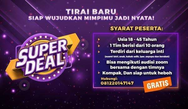 Super Deal Indonesia Kembali Hadir di MNCTV, Gameshow Keluarga Paling Seru dan Penuh Kejutan Super Deal Indonesia Kembali Hadir di MNCTV, Gameshow Keluarga Paling Seru dan Penuh Kejutan