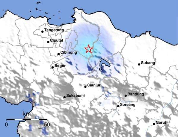 Gempa Dangkal Guncang Bekasi, Pusatnya di Darat Gempa Dangkal Guncang Bekasi, Pusatnya di Darat