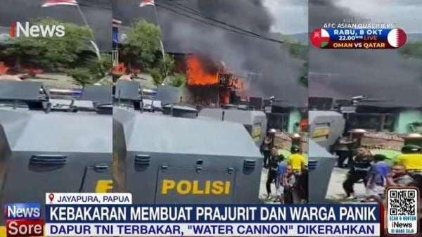 Kebakaran Barak Dapur TNI di Jayapura, Warga dan Prajurit Panik Kebakaran Barak Dapur TNI di Jayapura, Warga dan Prajurit Panik