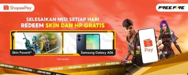 Redeem Skin FF di Program FFNS 2025 Fall bareng ShopeePay, Simak Caranya! Redeem Skin FF di Program FFNS 2025 Fall bareng ShopeePay, Simak Caranya!