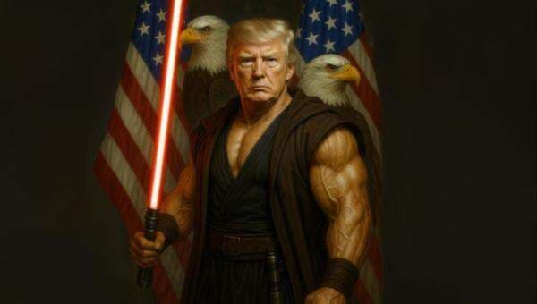 Rayakan Hari Star Wars, Akun Medsos Gedung Putih Unggah Gambar AI Trump Sebagai Jedi Rayakan Hari Star Wars, Akun Medsos Gedung Putih Unggah Gambar AI Trump Sebagai Jedi