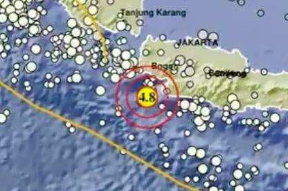 Gempa Magnitudo 4,8 Guncang Bayah Banten, Kedalaman 10 Kilometer