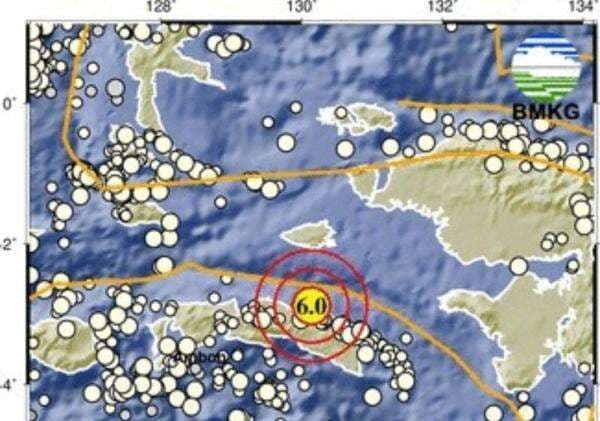 Gempa Besar M6,0 Guncang Seram Bagian Timur Maluku Gempa Besar M6,0 Guncang Seram Bagian Timur Maluku