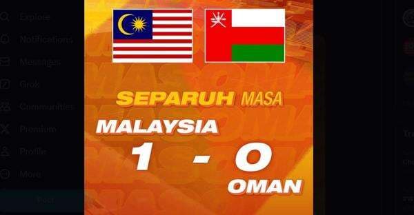 Hasil Babak Pertama Timnas Malaysia U-20 vs Oman U-20 di Kualifikasi Piala Asia U-20 2025: Harimau Muda Unggul 1-0! Hasil Babak Pertama Timnas Malaysia U-20 vs Oman U-20 di Kualifikasi Piala Asia U-20 2025: Harimau Muda Unggul 1-0!