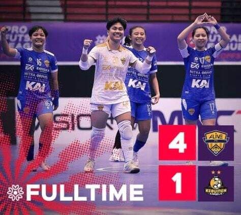 Hasil Liga Futsal Profesional Putri 2025: Alive FC Tekuk Kebumen Angels 4-1 Hasil Liga Futsal Profesional Putri 2025: Alive FC Tekuk Kebumen Angels 4-1