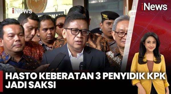 Hasto Keberatan 3 Penyidik KPK Jadi Saksi di Sidang: Kepentingan Politik Sangat Kuat Hasto Keberatan 3 Penyidik KPK Jadi Saksi di Sidang: Kepentingan Politik Sangat Kuat