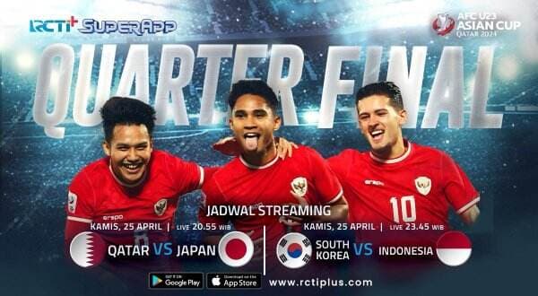 Indonesia Siap Lawan Korea Selatan di AFC U23 Asian Cup Qatar 2024, Tonton di RCTI+
