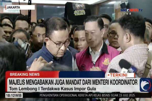 Ini 4 Poin Pernyataan Anies Baswedan Tanggapi Vonis Tom Lembong 4,5 Tahun Penjara Ini 4 Poin Pernyataan Anies Baswedan Tanggapi Vonis Tom Lembong 4,5 Tahun Penjara