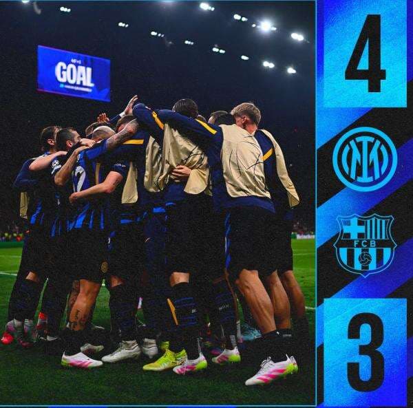 Inter Milan Ukir Sejarah di Liga Champions usai Singkirkan Barcelona Inter Milan Ukir Sejarah di Liga Champions usai Singkirkan Barcelona