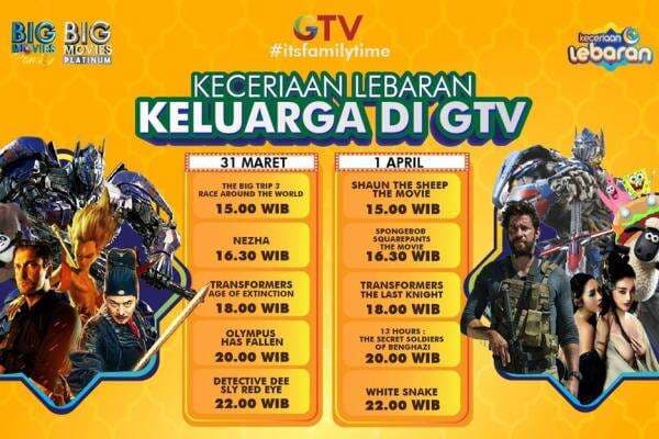 It's Family Time! Sambil Kumpul Keluarga, Lebaran Ini Makin Berwarna Bareng Deretan Film Seru di GTV Seharian!!! It's Family Time! Sambil Kumpul Keluarga, Lebaran Ini Makin Berwarna Bareng Deretan Film Seru di GTV Seharian!!!