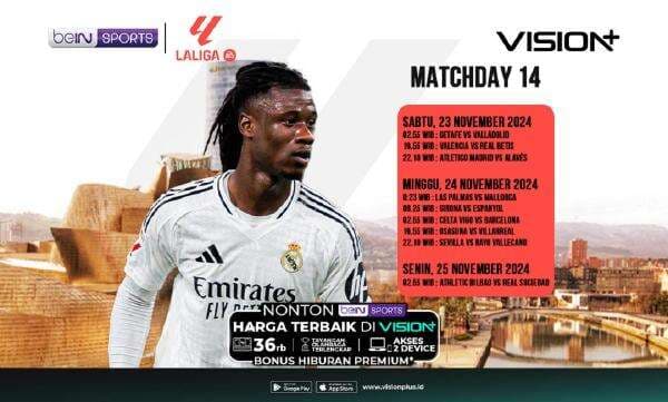 Jadwal dan Link Live Streaming Liga Spanyol 2024-2025 di Vision+: Kembali Bergulir, Real Madrid hingga Barcelona Siap Beraksi! Jadwal dan Link Live Streaming Liga Spanyol 2024-2025 di Vision+: Kembali Bergulir, Real Madrid hingga Barcelona Siap Beraksi!