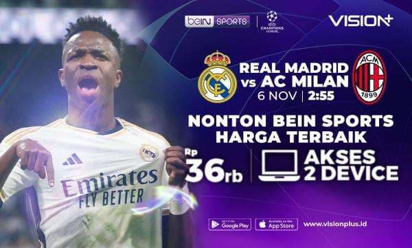Jadwal dan Link Live Streaming Real Madrid vs AC Milan di Liga Champions 2024-2025 di Vision+, Klik di Sini! Jadwal dan Link Live Streaming Real Madrid vs AC Milan di Liga Champions 2024-2025 di Vision+, Klik di Sini!