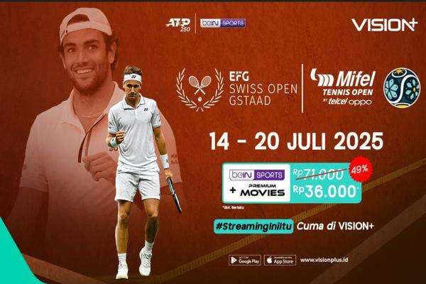 Jadwal Lengkap dan Link Nonton ATP Tour 250 Gstaad & Los Cabos 2025 di VISION+ Jadwal Lengkap dan Link Nonton ATP Tour 250 Gstaad & Los Cabos 2025 di VISION+