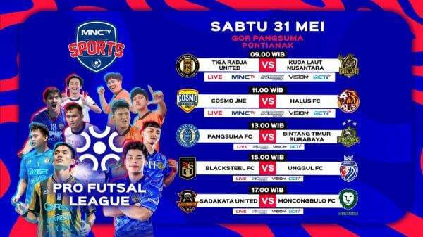 Jadwal Siaran Langsung Pekan Ke-12 Pro Futsal League Indonesia 2024-2025: Cosmo JNE vs Halus FC Jadwal Siaran Langsung Pekan Ke-12 Pro Futsal League Indonesia 2024-2025: Cosmo JNE vs Halus FC