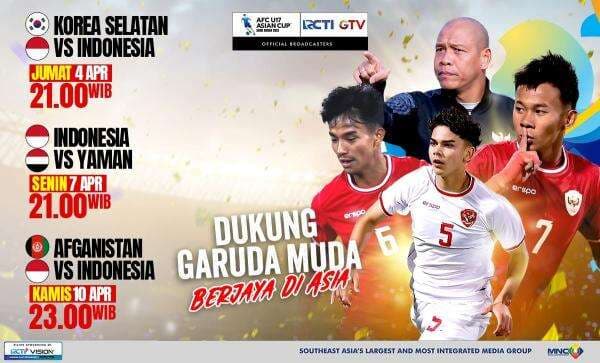 Jadwal Siaran Langsung Timnas Indonesia U-17 di Piala Asia U-17 2025: 3 Laga Panas Fase Grup, Live di GTV! Jadwal Siaran Langsung Timnas Indonesia U-17 di Piala Asia U-17 2025: 3 Laga Panas Fase Grup, Live di GTV!