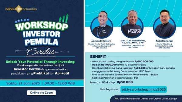 Ayo Daftar Kelas Online Workshop Investor Pemula Cerdas bersama MNC Sekuritas! Ayo Daftar Kelas Online Workshop Investor Pemula Cerdas bersama MNC Sekuritas!